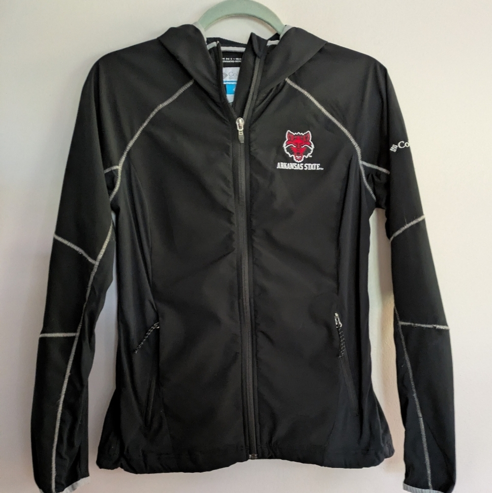 Columbia Omni Shield Arkansas State Womens Jacket Black Full Zip Medium
